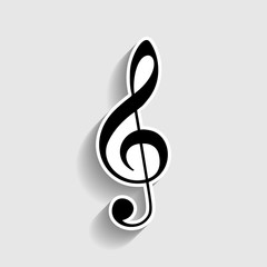 Music violin clef sign