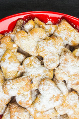 homemade cookies in powdered sugar