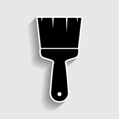 Brush sign. Sticker style icon