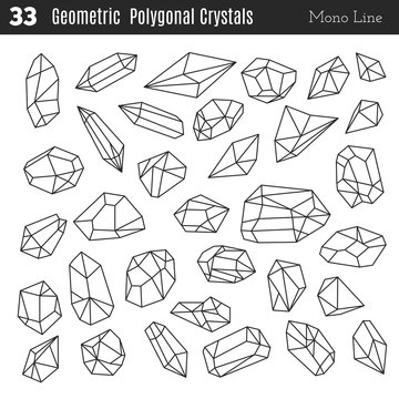 Vector geometric polygonal crystals