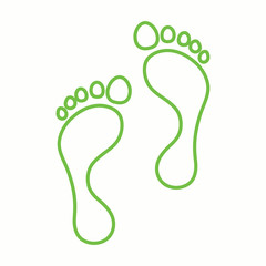 feet step foot care green icon