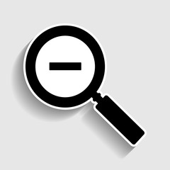 Zoom sign. Sticker style icon