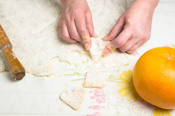 making homemade sugar cookies
