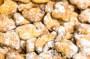 homemade cookies in powdered sugar