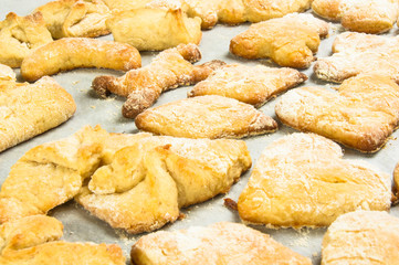 homemade cookies in powdered sugar
