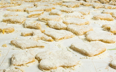 homemade cookies in powdered sugar
