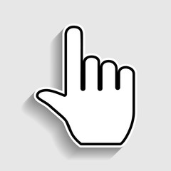 Hand sign. Sticker style icon