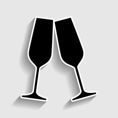 Sparkling champagne glasses