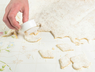 making homemade sugar cookies