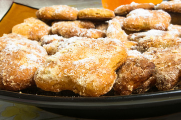 homemade cookies in powdered sugar