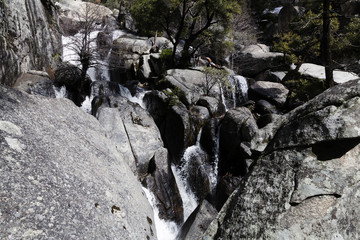 Waterfall Chilnualna Trail Yosemite National Park California