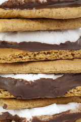 macro image of smore