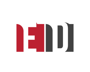 ED red square letter logo for data, developer, design, department, delivery, digital