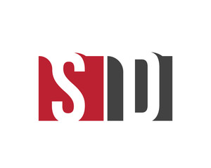 SD red square letter logo for data, developer, design, department, delivery, digital
