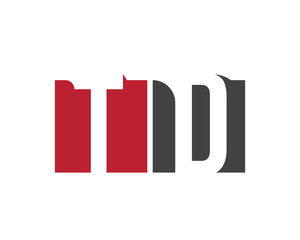 TD red square letter logo for data, developer, design, department, delivery, digital