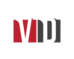 VD red square letter logo for data, developer, design, department, delivery, digital