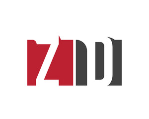 ZD red square letter logo for data, developer, design, department, delivery, digital