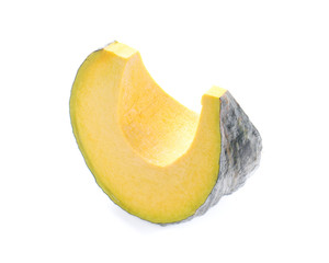 Pumpkin,Squash cut pieces on white background.