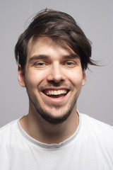 Fototapeta premium Silly young man portrait.