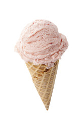 strawberry ice cream cone