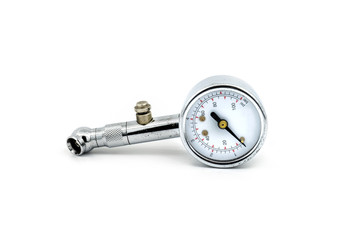 Close up Tire-pressure gauge