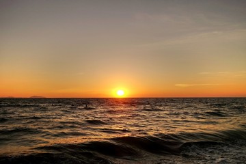 Obraz premium Sea and sunset