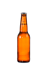 Bottles of beer on white background