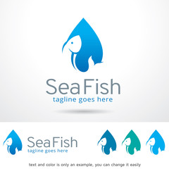Sea Fish Logo Template Design Vector