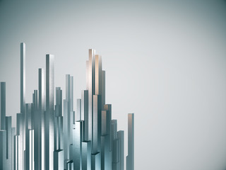 3D rendering of abstract greeble.abstract background.
