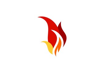 fire flame logo, hot modern flame logotype symbol icon design vector