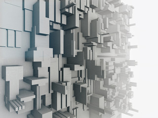 3D rendering of abstract greeble.Abstract background.