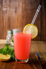 Refreshing summer drink with fruit punch