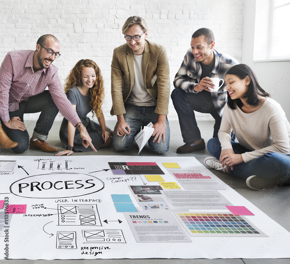 Poster process action activity practice procedure task concept