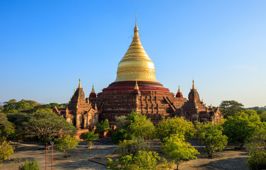 Dhammayazika Pagoda at sunset, Bagan, Myanmar