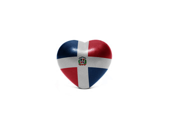 heart with national flag of dominican republic