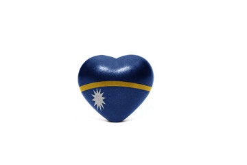 heart with national flag of Nauru