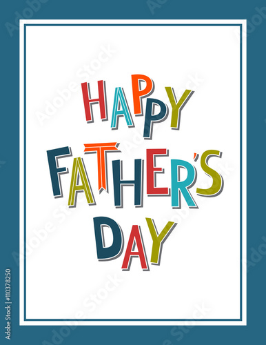 Download "Happy Father's day colorful card template, Vector." Stock ...
