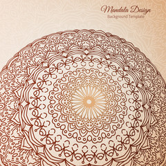 Mandala ethnic background vector