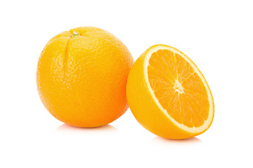 Orange fruit isolated on white
