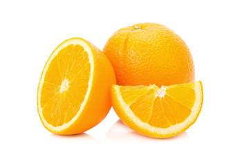Orange fruit isolated on white
