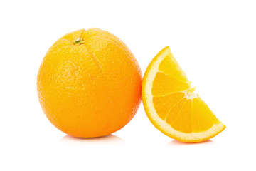 Orange fruit isolated on white