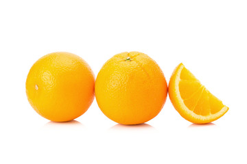 Orange fruit isolated on white