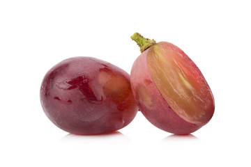 red grape isolated on white