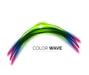 Blurred vector wave design elements