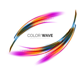 Blurred vector wave design elements