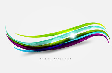 Wavy glossy futuristic swirl