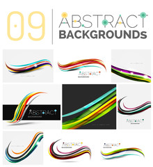 Motion concept abstract background set