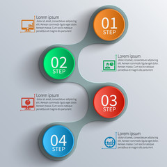 Abstract 3D Paper Infographics