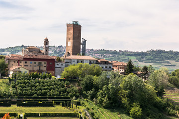 Naklejka premium View of Barbaresco in Langhe region, Italy 
