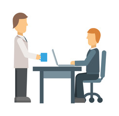 Obraz premium Office secretary vector illustration.